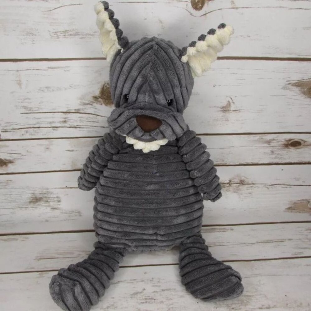 Jellycat 15" Cordy Corduroy Ribbed Puppy Dog Plush Toy Weighted Bottom